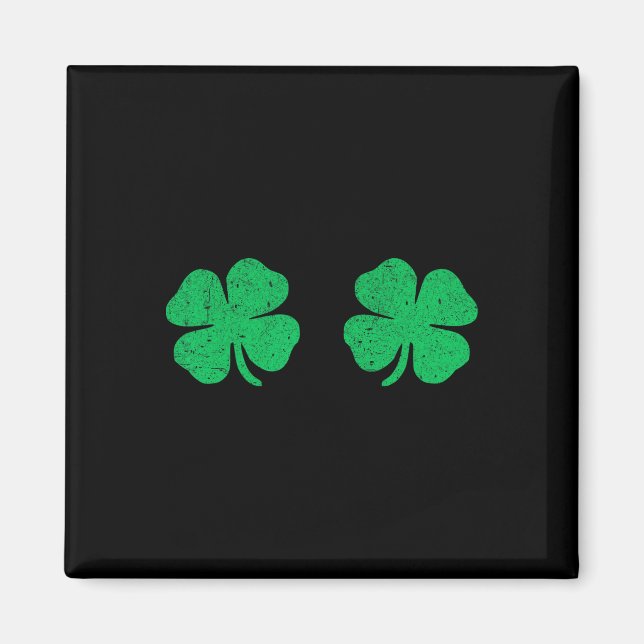 Íman Dia de São Patrício Shamrock Seio St.patrick's Dia (Frente)