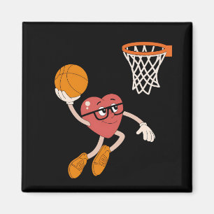 Íman Dia de São Valentim Coração Afundando Basquetebol