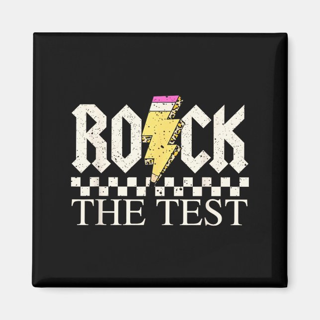 Íman Dia de Teste Estadual Staar Rock O Teste ABCD Prof (Frente)