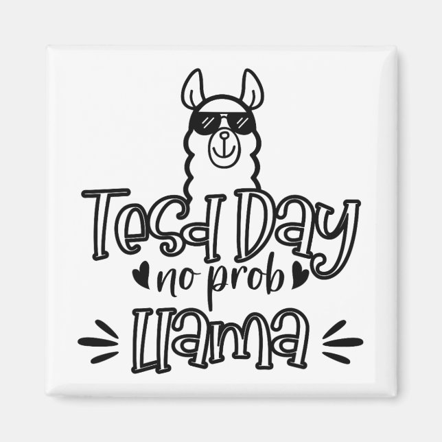 Íman Dia de Teste Sem Prob-llama Llama Dia 1 de Teste d (Frente)