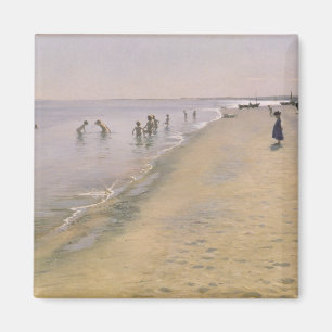 Íman Dia de verão na praia sul de Skagen, 1884