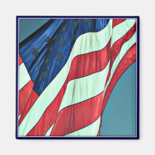 Íman Dia de veteranos feliz, bandeira americana - ímã