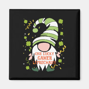 Íman Dia Divertido do Gamer no St Patrick com Gnome Sor