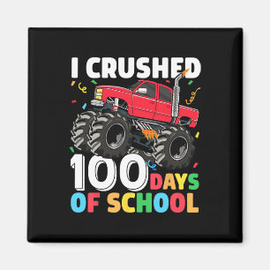Íman Dia Do Caminhão-Monstro Da Escola 100.º Dia Da Esc
