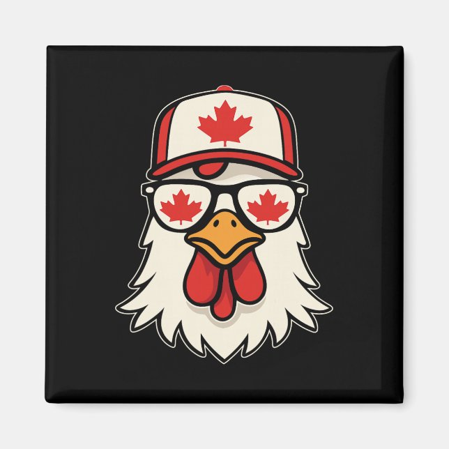 Íman Dia do Canadá Bandeira Canadense Folha de Bordo Fr (Frente)