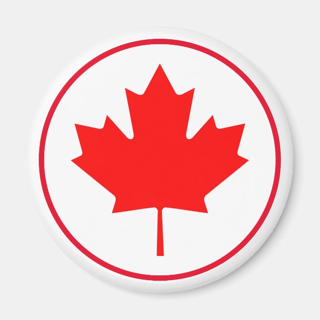 Íman Dia do Canadá Folha de Bordo Canadense Vermelho Br (Frente)