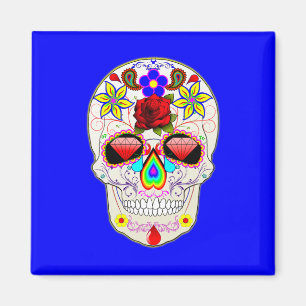 Íman Dia do Crânio do Açúcar Morto com Crystal Rosa 