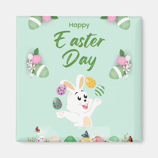 Íman Dia do felz pascoa - Páscoa Engraçado De Coelhinho (Frente)