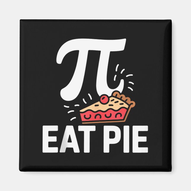 Íman Dia do Pi 14 de Março Matemática Nerd Torta Comida (Frente)