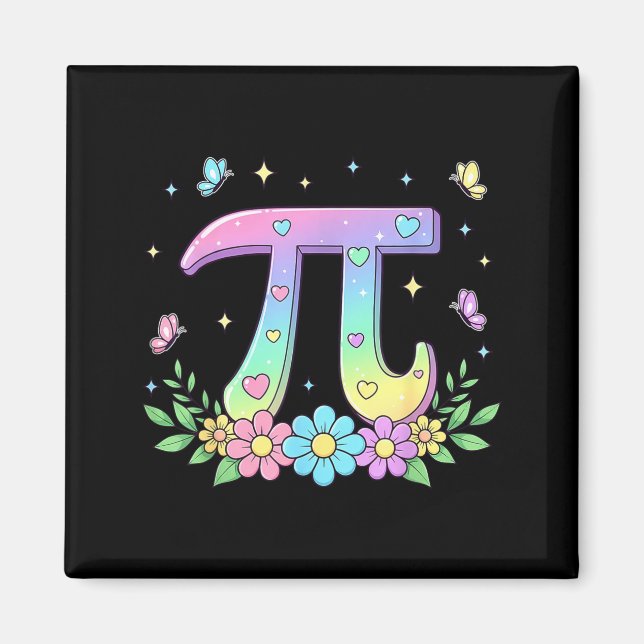 Íman Dia do Pi Mulheres Crianças Homens Bebê Professor  (Frente)