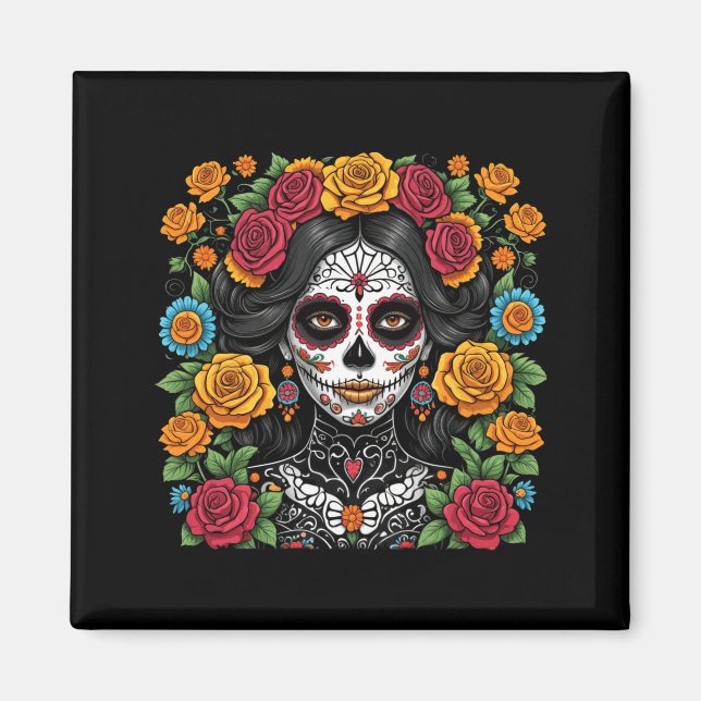 Íman Dia dos Mortos La Catrina do Governo (Frente)