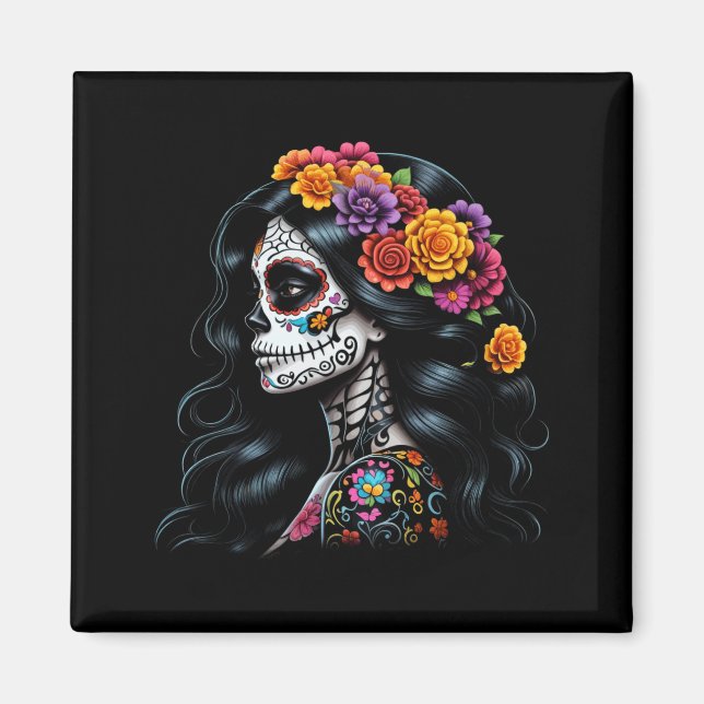 Íman Dia dos Mortos La Catrina do Governo (Frente)