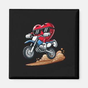 Íman Dia dos Namorados Coração Vermelho MotoCross Menin