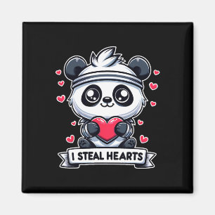 Íman Dia dos Namorados Eu Roubo Corações Panda Urso Fof