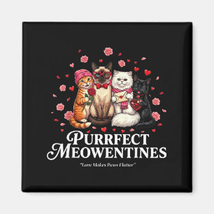 Íman Dia dos Namorados Perfeito para Amantes de Gatos F