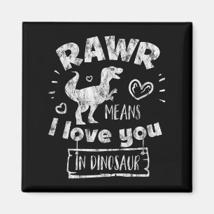 Íman Dia dos Namorados T-rex Rawr Significa Eu Te Amo E