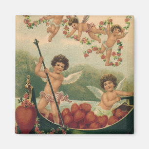 Íman Dia dos Namorados Vintage, Querubins Vitorianos em