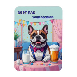 Íman Dia dos Pais com French Bulldog