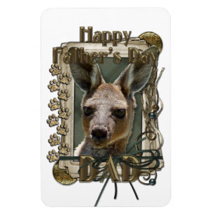 Íman Dia dos pais - patas de pedra - canguru