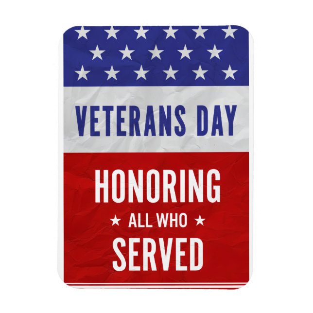 Íman Dia dos Veteranos - Honrando todos os que serviram (Vertical)