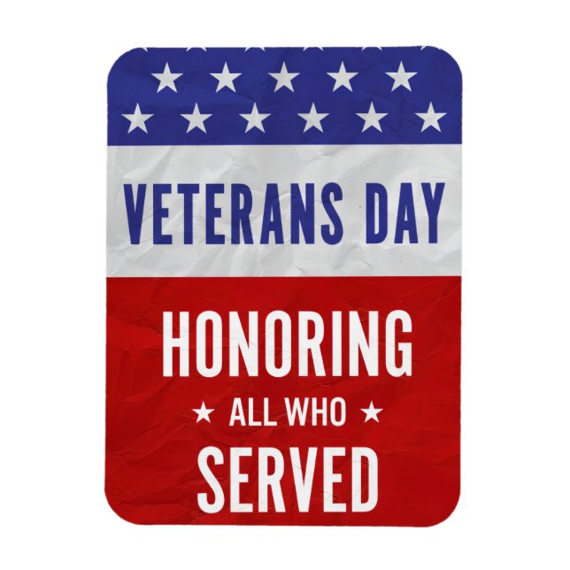 Íman Dia dos Veteranos - Honrando todos os que serviram (Vertical)