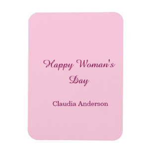 Íman dia feliz da mulher rosa nome estiloso caligrafia