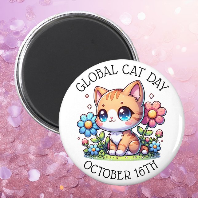 Íman Dia Global do Gato 16 de outubro (Criador carregado)