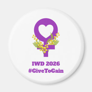 Íman Dia Internacional da Mulher 2026 IWD Dar Para Ganh