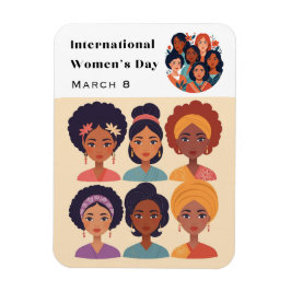 Íman Dia Internacional da Mulher 8 de Março Flexível