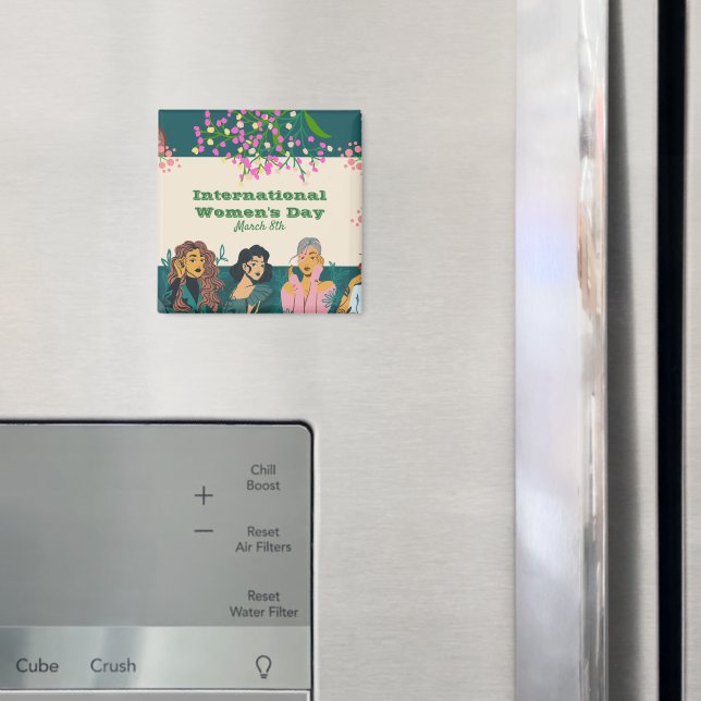 Íman Dia Internacional da Mulher, 8 de março Floral (In Situ (Fridge))