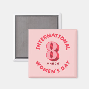 Íman Dia Internacional da Mulher Rosa, 8 de março