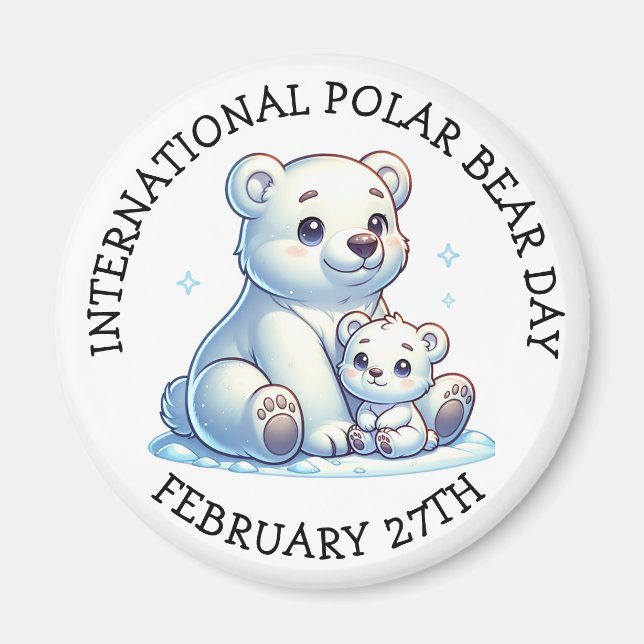 Íman Dia Internacional do Urso Polar - 27 de fevereiro (Frente)