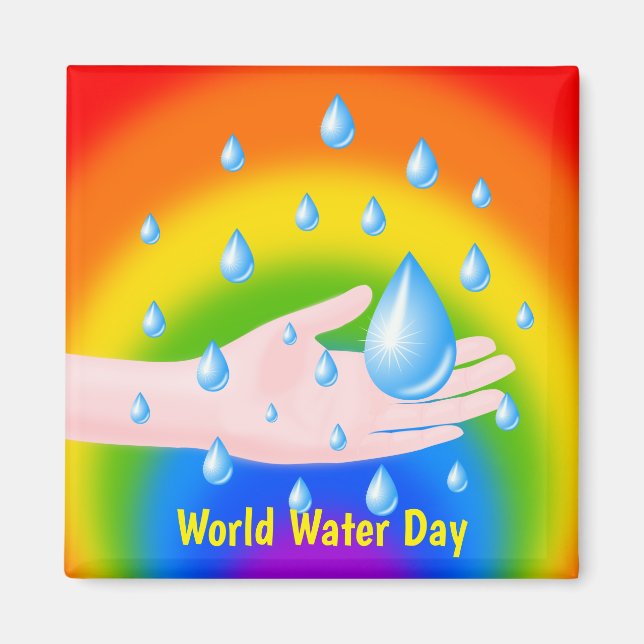 Íman Dia Mundial da Água 22 de março (Frente)