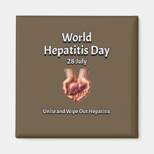 Íman Dia Mundial da Hepatite. Unir e eliminar a Hepatit (Frente)