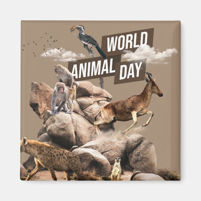 Íman Dia Mundial dos Animais (Frente)