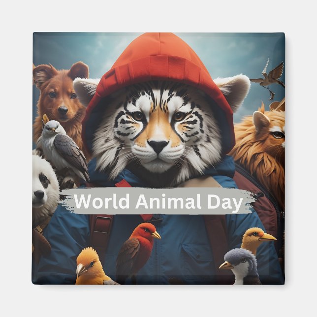 Íman Dia Mundial dos Animais (Frente)