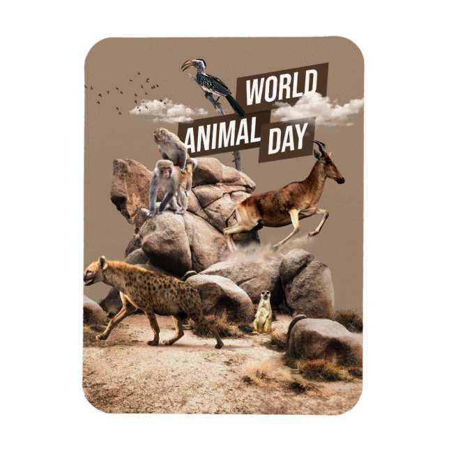 Íman Dia Mundial dos Animais (Vertical)