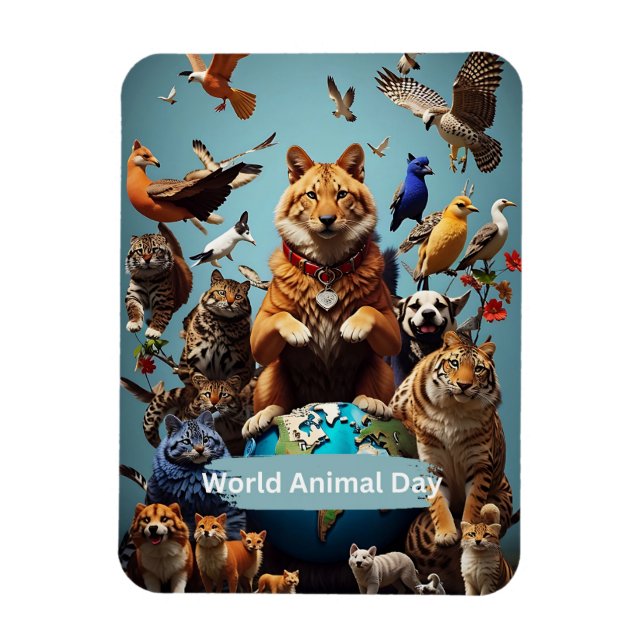 Íman Dia Mundial dos Animais (Vertical)