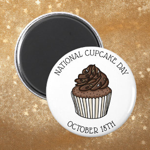 Íman Dia Nacional do Cupcake de Chocolate 18 de outub