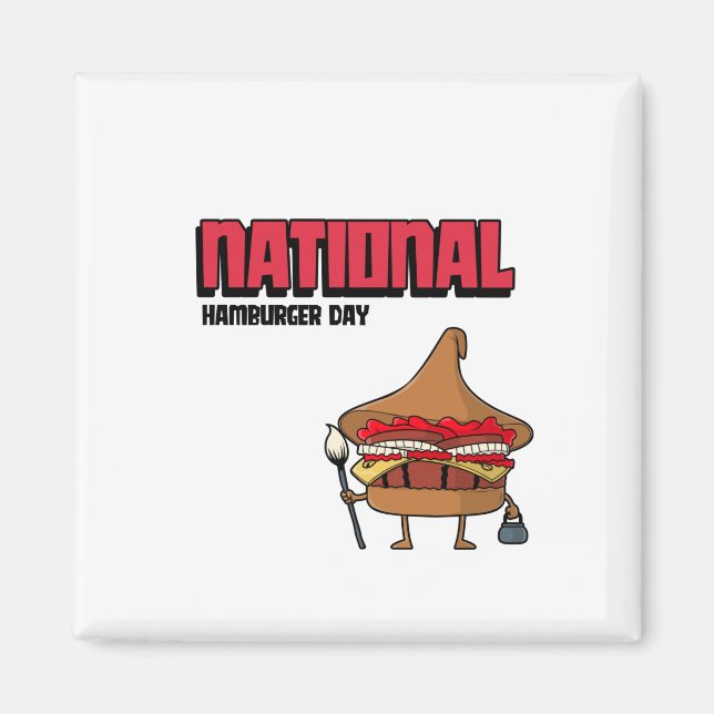 Íman Dia Nacional do Hamburger (Frente)