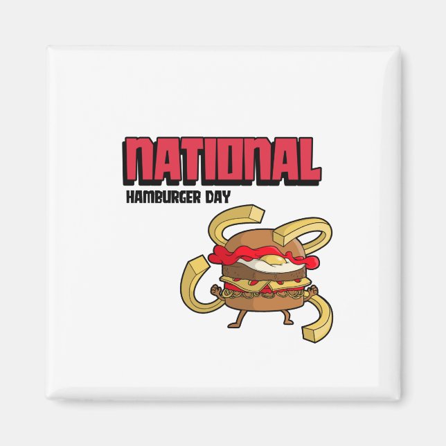 Íman Dia Nacional do Hamburger (Frente)