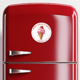 Íman Dia Nacional do Morango de Morango Rosa