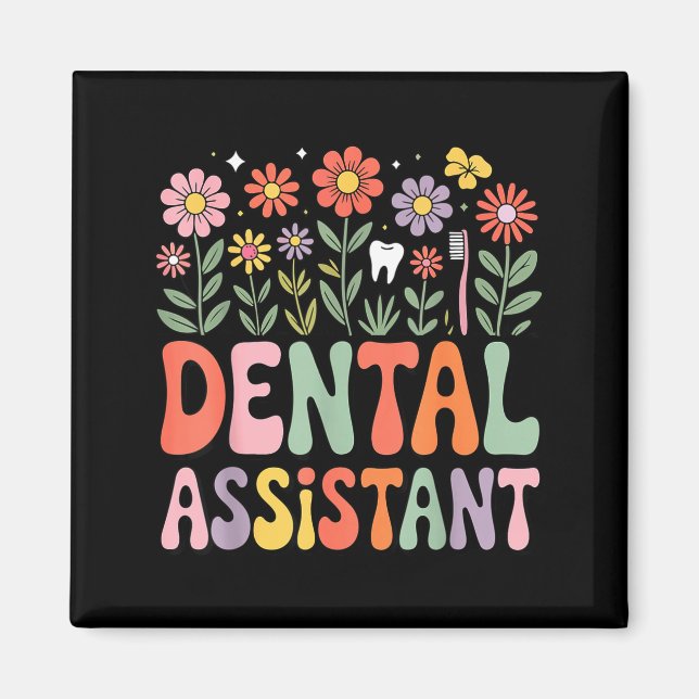 Íman Dia ou semana de apreciação de assistente dentário (Frente)