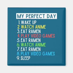 Íman Dia Perfeito Anime Jogos Ramen Amante Engraçado Co