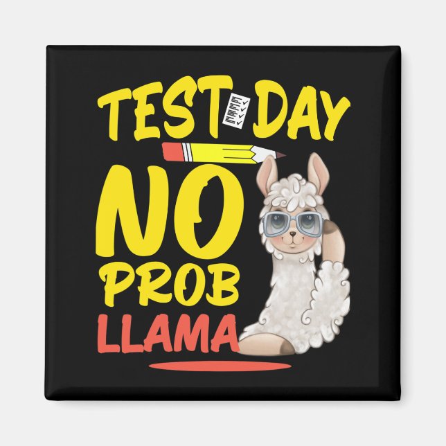 Íman Dia sem Prob-llama Llama Professor &amp; Teste de  (Frente)