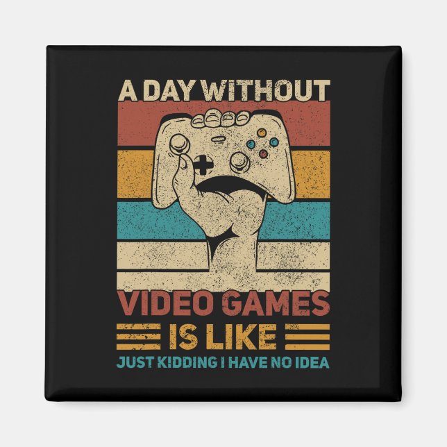 Íman Dia sem videogame Garoto Jogando Roupa (Frente)