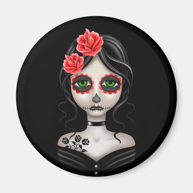 Íman Dia Triste da Menina Morta em Preto (Frente)