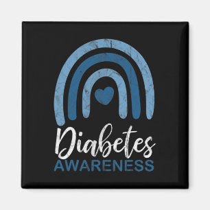 Íman Diabetes Consciência Mês Retroativo Arco-Íris T1 T
