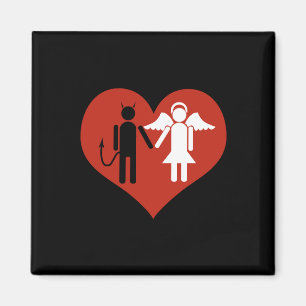 Íman Diabo e anjo no amor - ímã