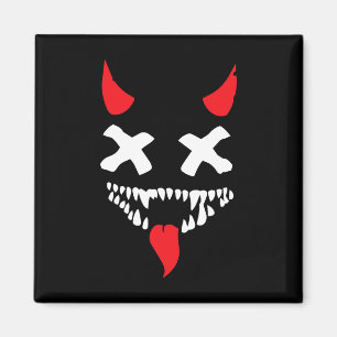 Íman Diabo Enfrenta Preguiçoso Halloween Costume Assust